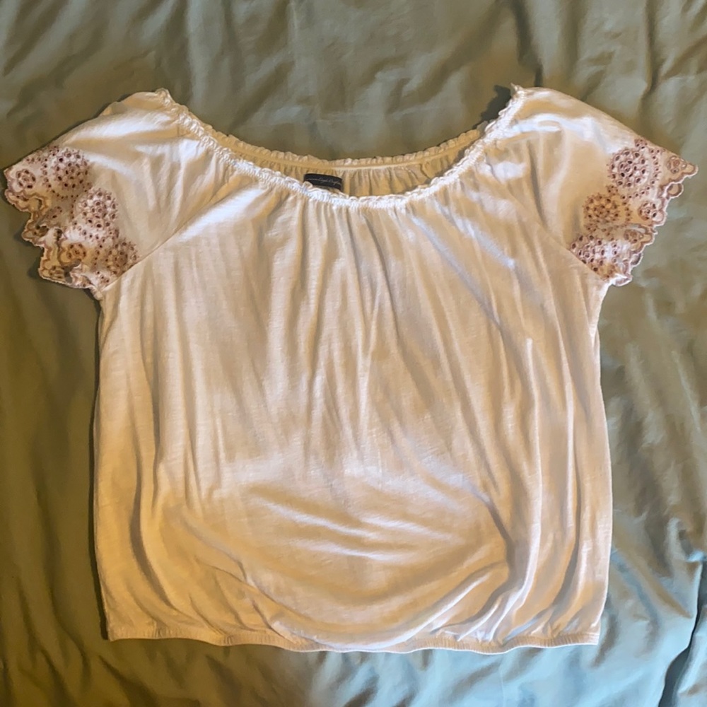 White American eagle synced bottom tee